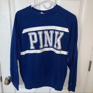 Victoria Secret PINK Blue & White Sweatshirt XS